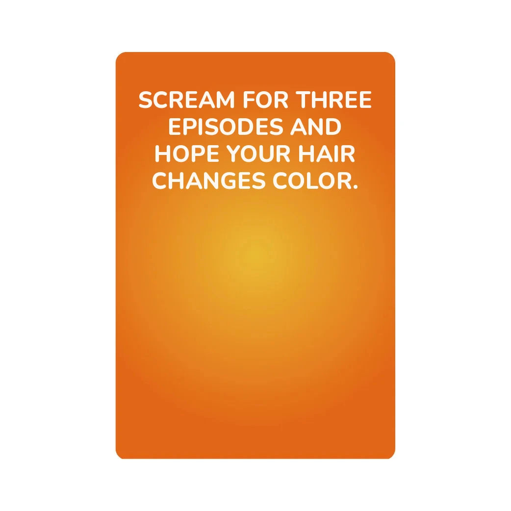 Cards Against Dragon Ball answer card: Scream for three episodes and hope your hair changes color.